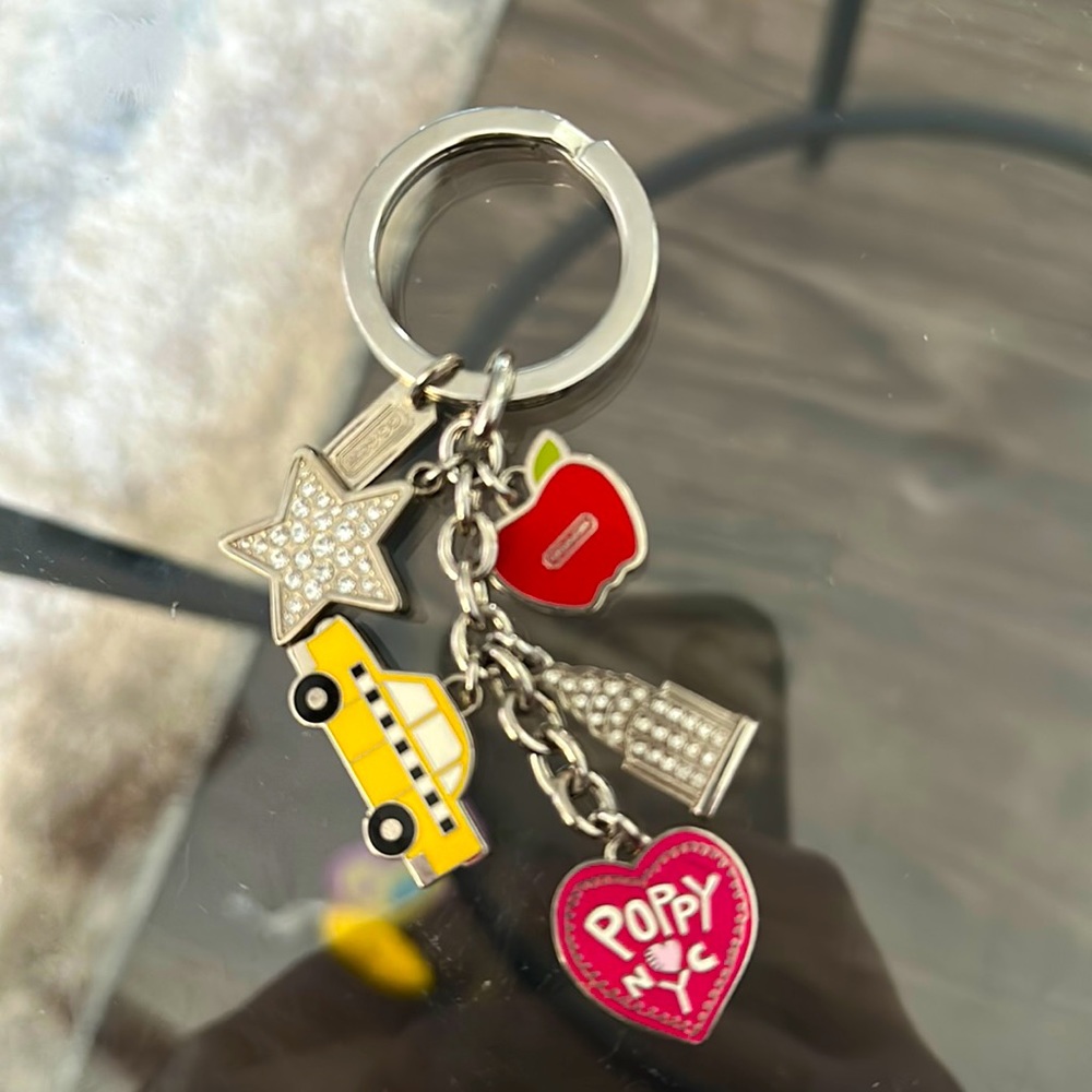 Coach Poppy NYC keychain